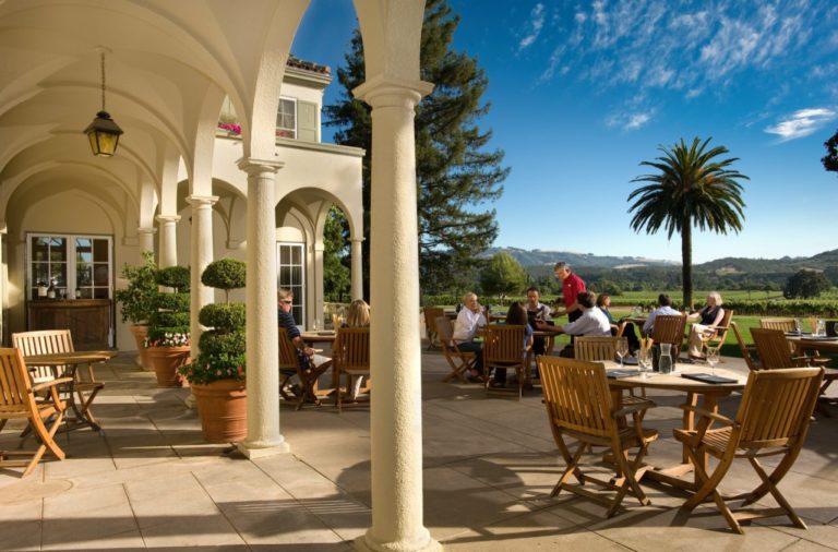 Patio at Chateau St. Jean in Sonoma, California