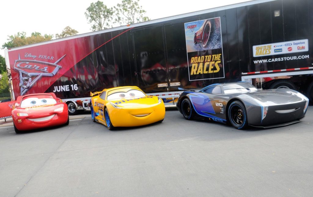 Life size "Cars 3" cars at Sonoma Raceway