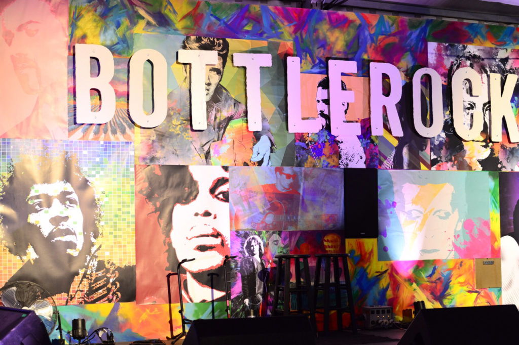 BottleRock pays tribute to some of the latest and greatest in rock with a mural in the VIP section. (Tim Vallery) 