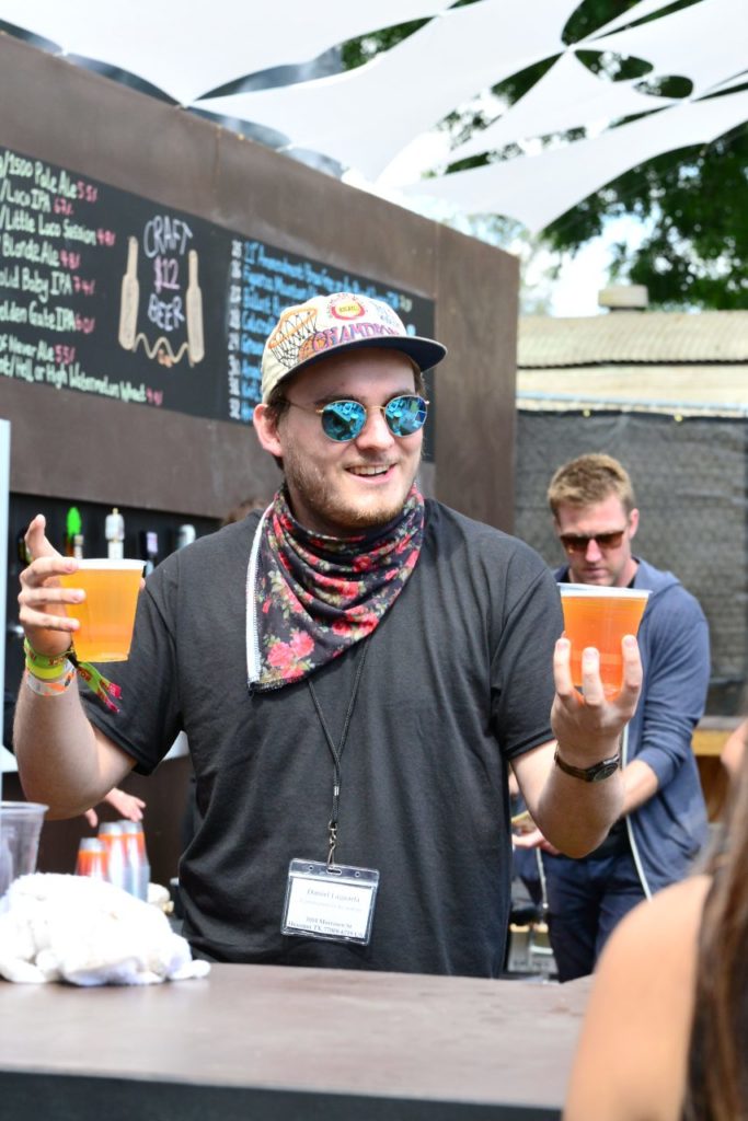 Daniel Laguarta of Houston, Texas, drove 29 hours straight to work three days at BottleRock Napa Valley. Daniel happily served up cold brews at the craft beer garden while jammin' to the musical acts. (Tim Vallery)