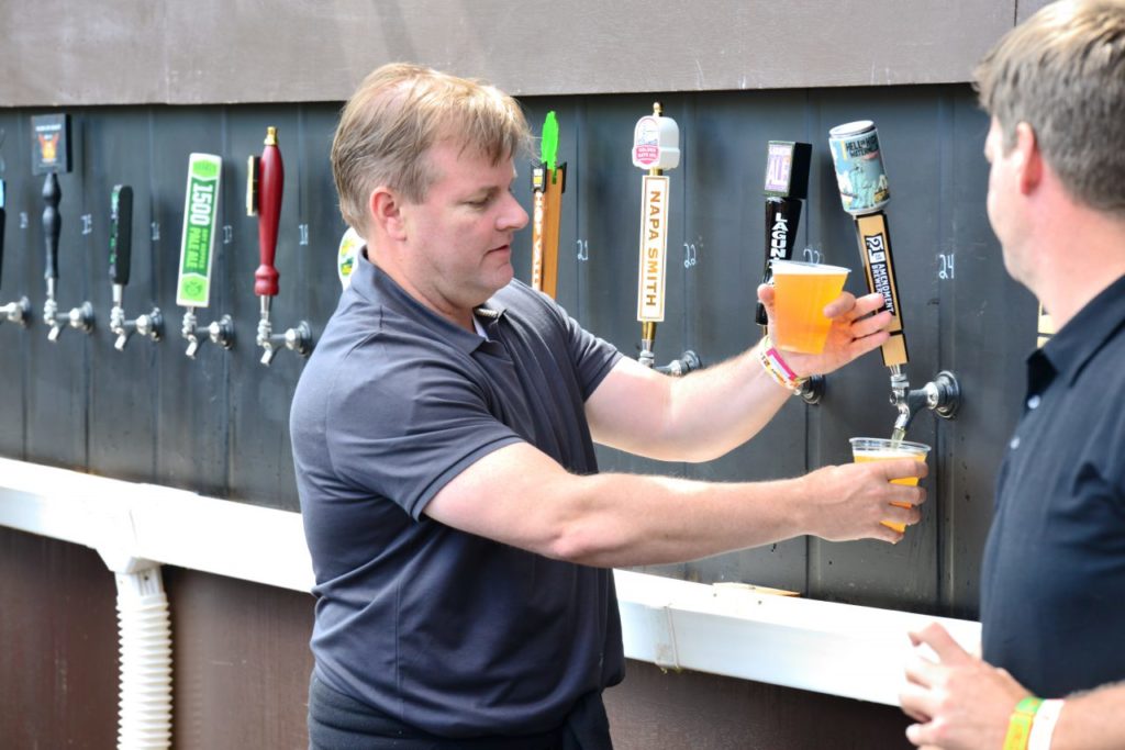 The craft beer garden at BottleRock Napa Valley served beers from the Bay Area's best breweries, including 21st Amendment, Barrel Brothers, Altamont, Fieldwork, Ace and Napa Smith. (Tim Vallery)