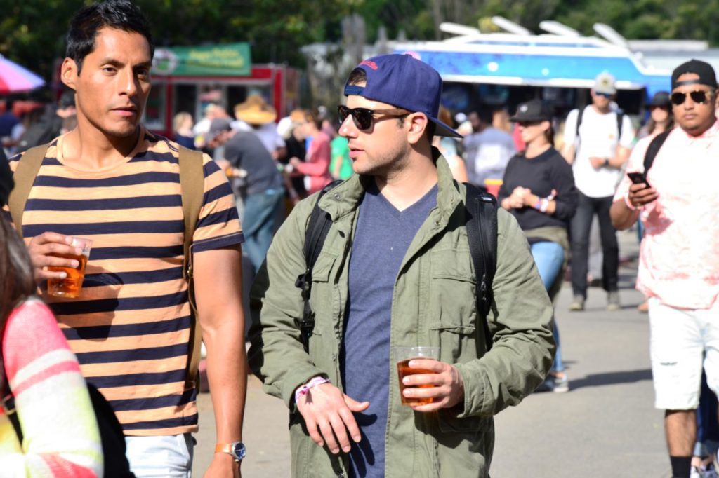 Craft beer lovers gathered at the beer garden at BottleRock Napa Valley.(Tim Vallery)
