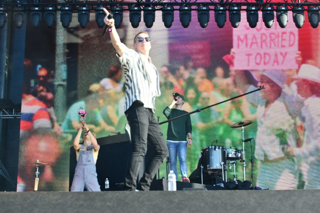 Macklemore and Ryan Lewis perform live at the fifth BottleRock Napa Valley. They performed the very first show during the very first year of BottleRock with their hit "Same Love" which drew thousands of concert goers. (Tim Vallery) 
