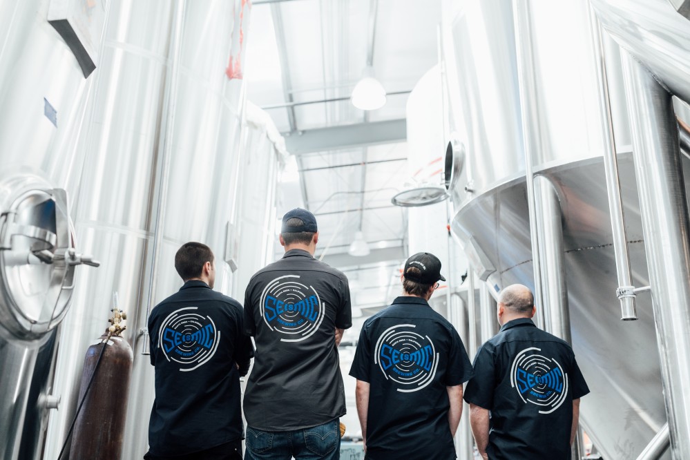 Seismic Brewing Company team in Santa Rosa. (Photo from Seismic Brewing) 