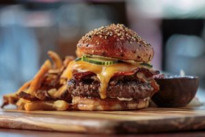 Tilted Burger from Wishbone restaurant in Petaluma. (Chris Hardy/Sonoma Magazine)