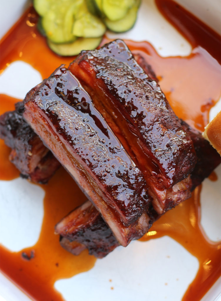 St. Louis style ribs at Brewster’s Beer Garden in Petaluma. Heather Irwin/PD