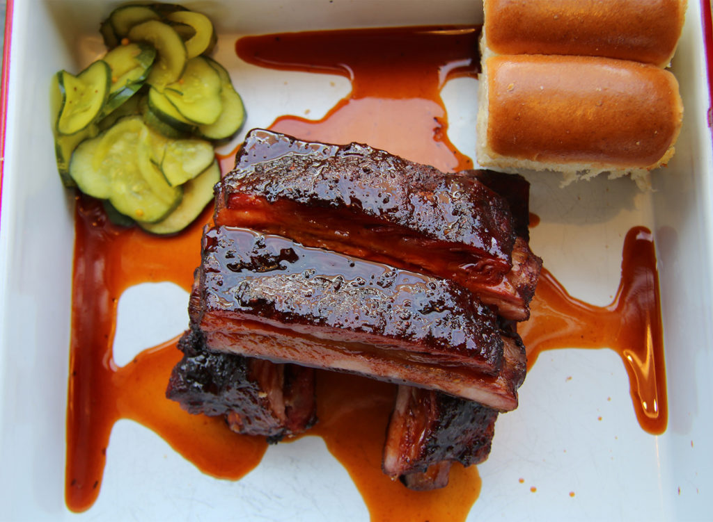 St. Louis style ribs at Brewster’s Beer Garden in Petaluma. Heather Irwin/PD
