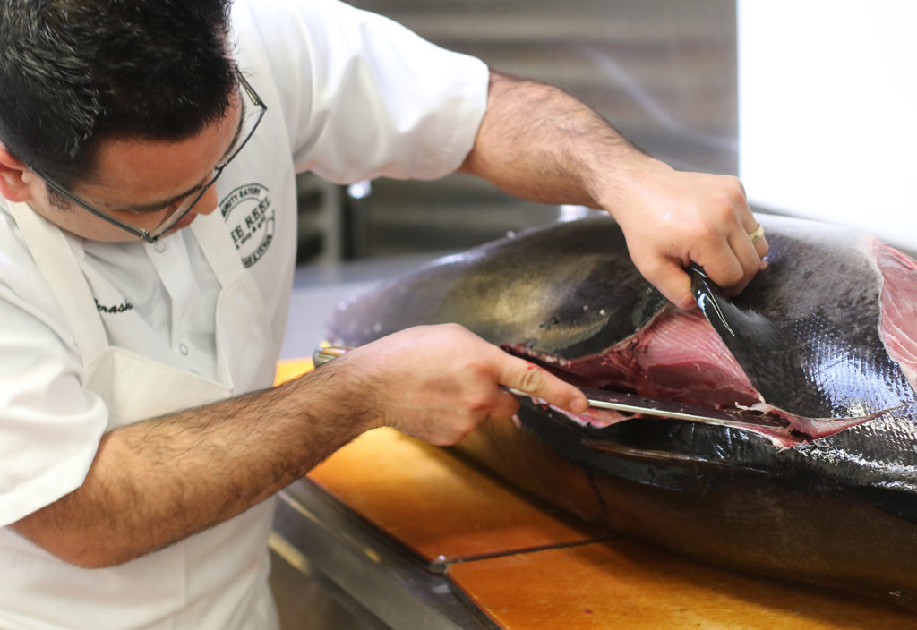 Chef Aiki Terashima at Reel Fish Shop & Grill in Sonoma. Heather Irwin/PD
