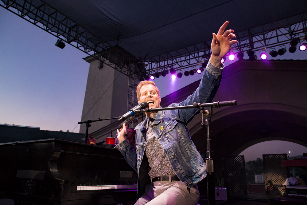 Andrew McMahon's been carrying upright to grand, since he was 16-year-old and used to load an upright piano onto a motorcycle trailer and tow it behind one of his bandmates’ SUVs. You can read more about McMahon's musical history in a recent interview regarding his sold out show at Robert Mondavi Winery. (Estefany Gonzalez) 