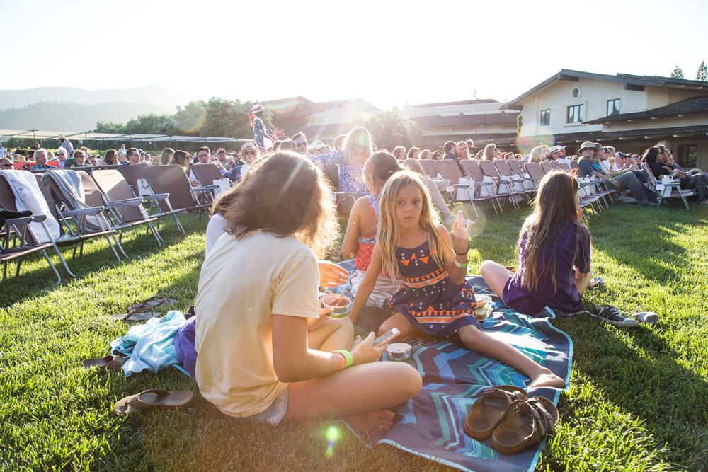 The crowd at the first show of the 2017 Robert Mondavi Winery summer concert series included a number of young music fans. (Estefany Gonzalez)