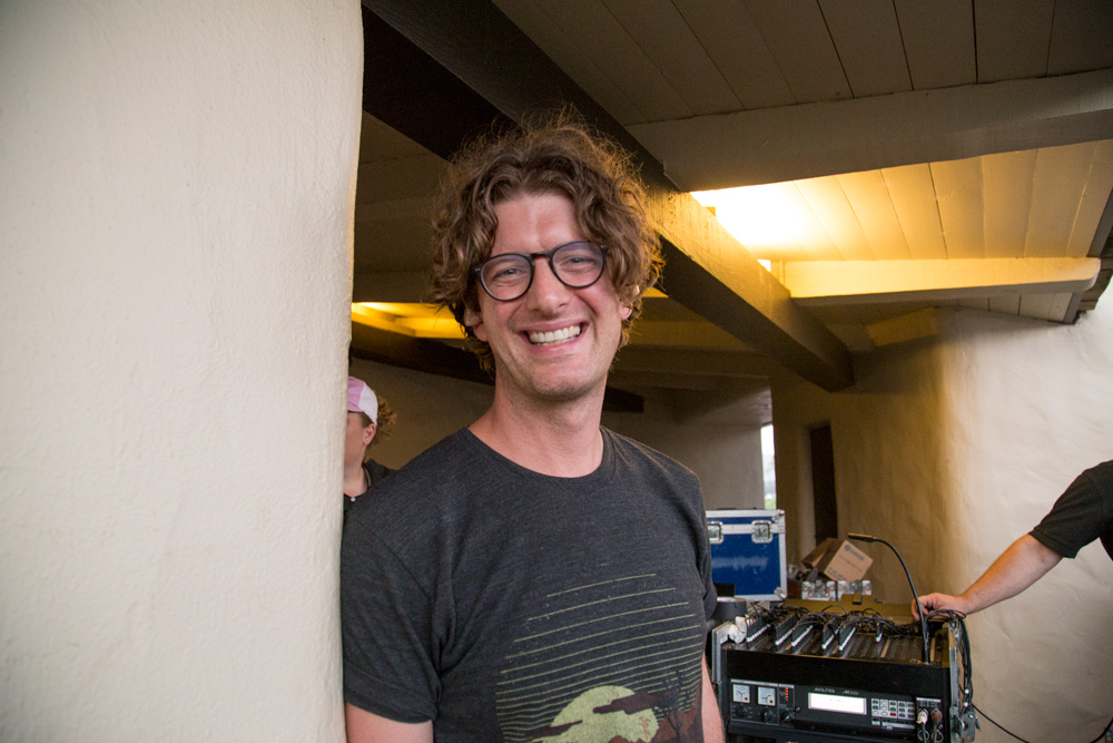 Jay McMillan backstage before his set with Andrew McMahon In The Wilderness at Robert Mondavi. (Estefany Gonzalez) 