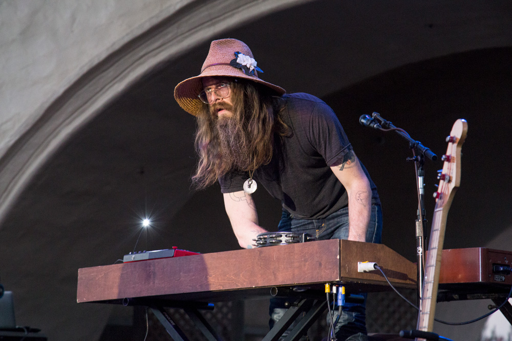 Keyboard player Zac Clark performs with Andrew McMahon In The Wilderness at Robert Mondavi Winery. (Estefany Gonzalez)