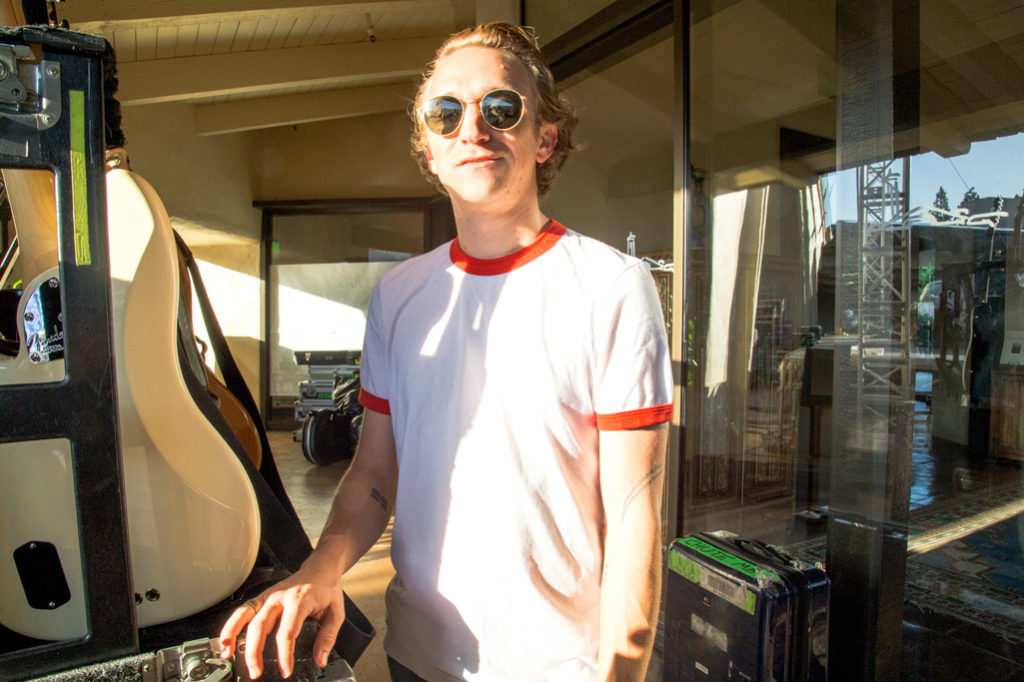 Mikey "The Kid" Wagner backstage at Robert Mondavi Winery before his set with Andrew McMahon In The Wilderness. (Estefany Gonzalez)
