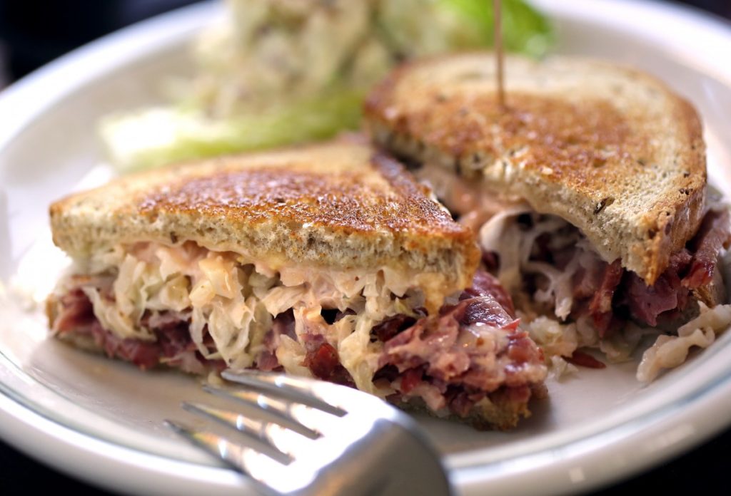 The Reuben sandwich from Ricardo's in the Annadel Shopping Center in Santa Rosa. (John Burgess / The Press Democrat)