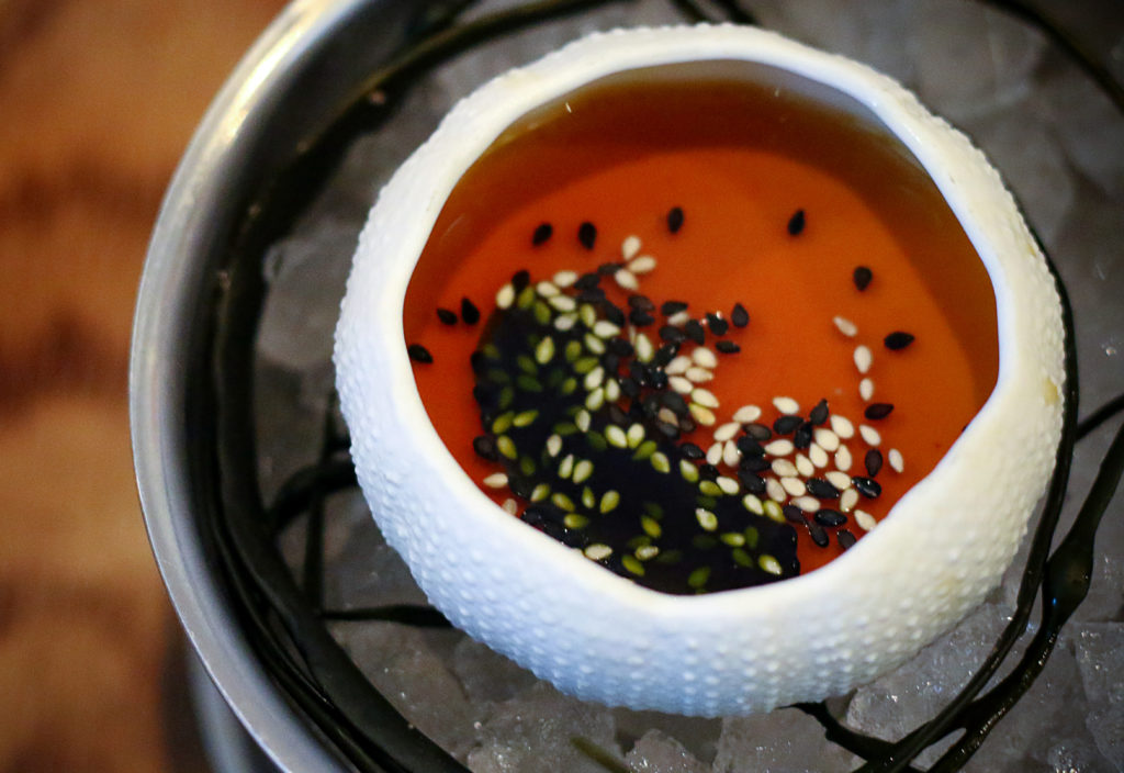 Uni mousse at The Brass Rabbit in Healdsburg. Heather Irwin/PD