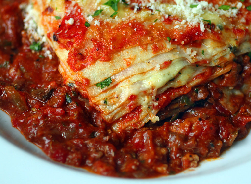 ITALY, Catelli's in Geyserville: PC: Richard's meat sauce over ten layer lasagna. PD File