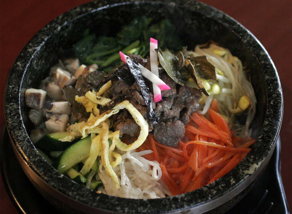 KOREA, Tov Tofu in Santa Rosa: Seafood and vegetable bibimbab. Heather Irwin/PD