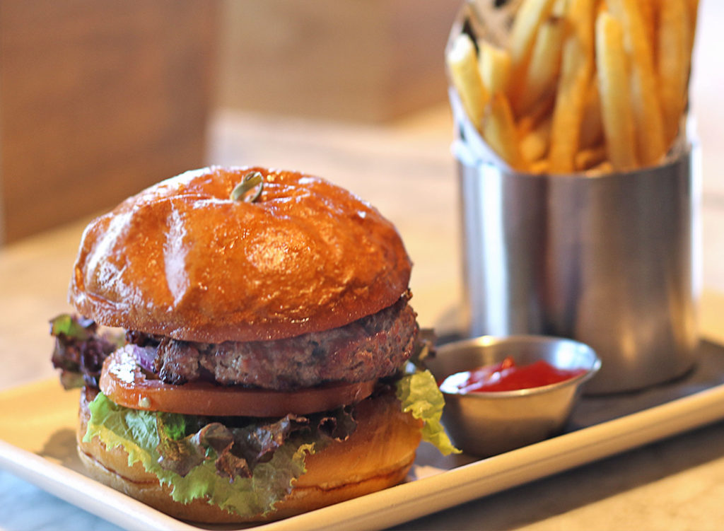 Burger and fries at The Golden Pig in Hopland. Heather Irwin/PD