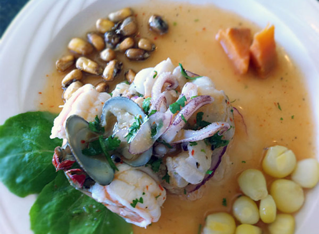 PERU, Sazon in Santa Rosa: Ceviche Mixto. Heather Irwin/PD