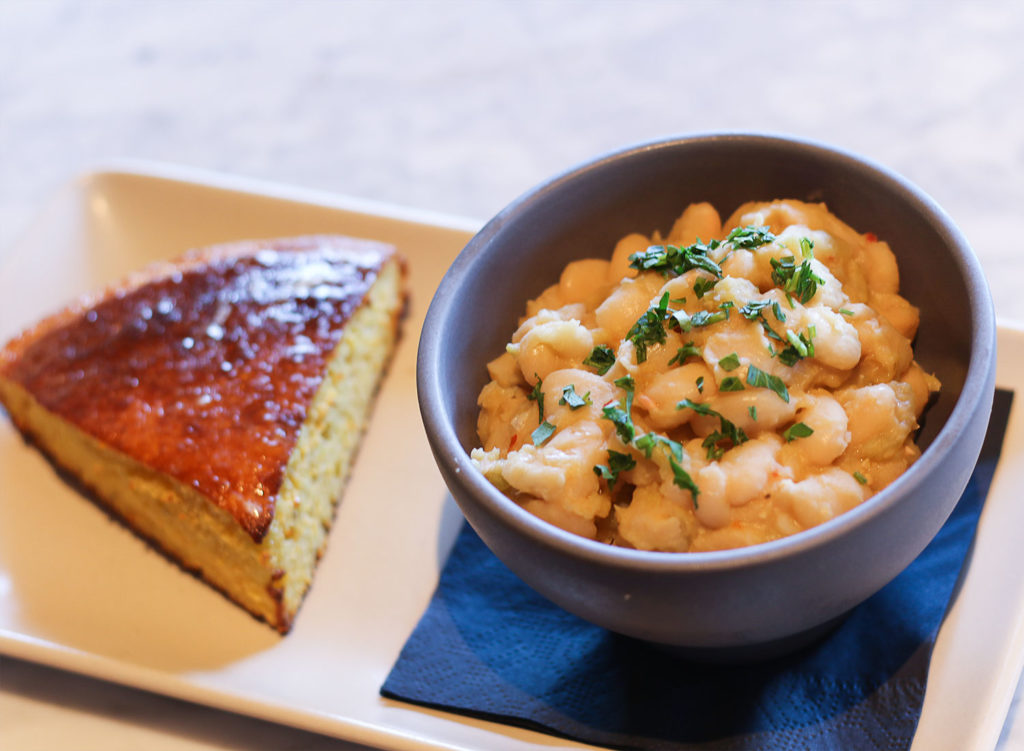 White bean chili and cornbread at The Golden Pig in Hopland. Heather Irwin/PD