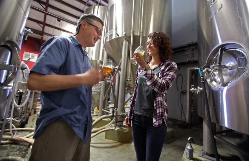 Natalie and Vinnie Cilurzo of Russian River Brewing (Press Democrat)