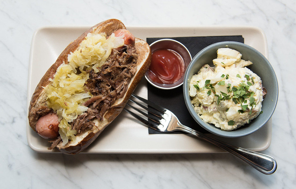 Golden Dog at the Golden Pig Restaurant in Hopland. Photo Credit: DG Creative