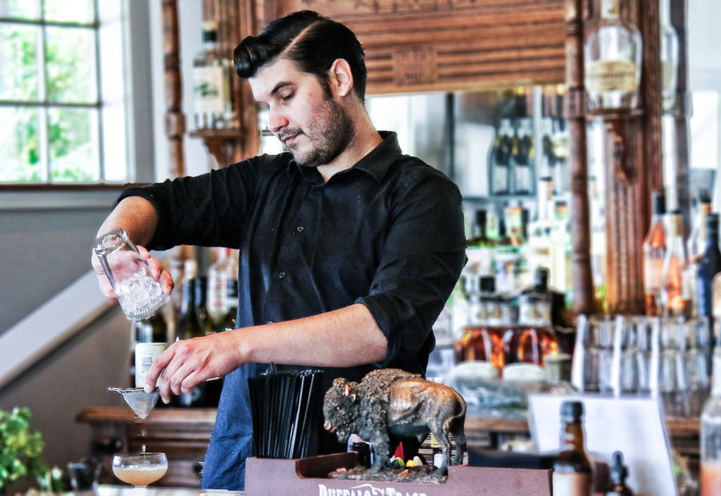 Mixing drinks at the Golden Pig in Hopland. Heather irwin/PD