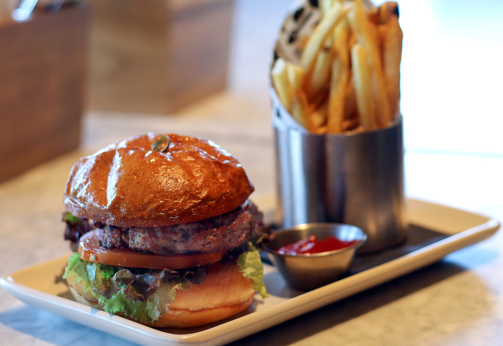 Grassfed burger at The Golden Pig in Hopland. heather irwin/PD