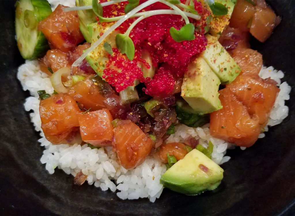 JAPAN, Miso Good Ramen in Santa Rosa: Salmon poke. Heather Irwin/PD