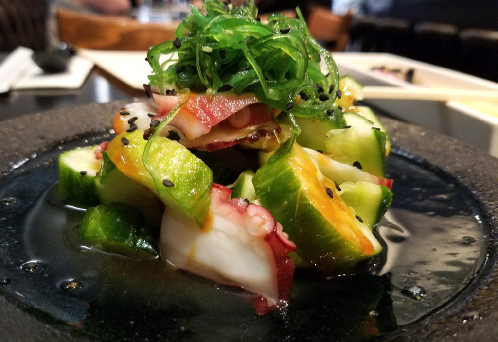 Tako, cucumber, seaweed, at Miso Good Ramen in Santa Rosa. Heather Irwin/PD