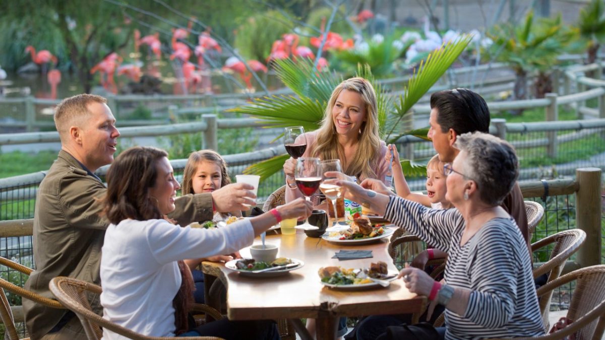 Guests enjoy Thanksgiving dinner at Safari West in Santa Rosa. (Safari West)