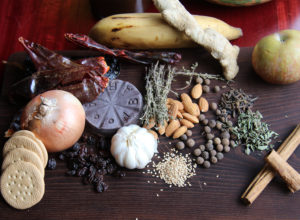 Ingredients in Juana’s mole include plantain, sesame seeds, cinnamon, chocolate, raisins, apples, dried peppers, almonds, Mexican peppercorns, garlic, ginger and herbs. Heather Irwin/PD