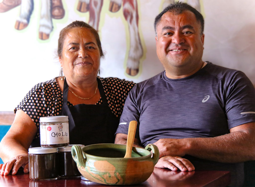 Octavio Diaz of Kitchen 335, Agave Restaurant and Casa Del Mole in Healdsburg with his mother, Juana. Heather Irwin/PD