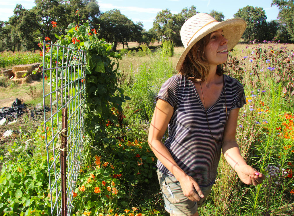 Farmer Kayta Brady at the Russian River Vineyards Farm i Forestville. The 1 acre farm provides much of the restaurant’s produce. Heather Irwin/PD