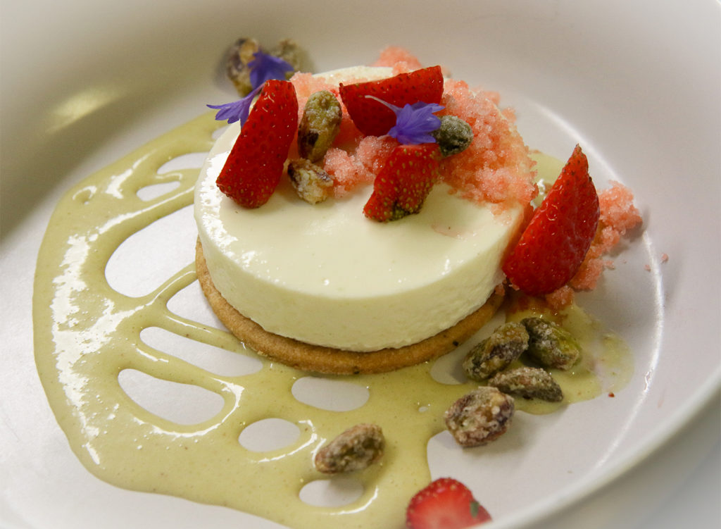 Lemon dessert with granita at Russian River Vineyards restaurant in Forestville. Heather Irwin/PD