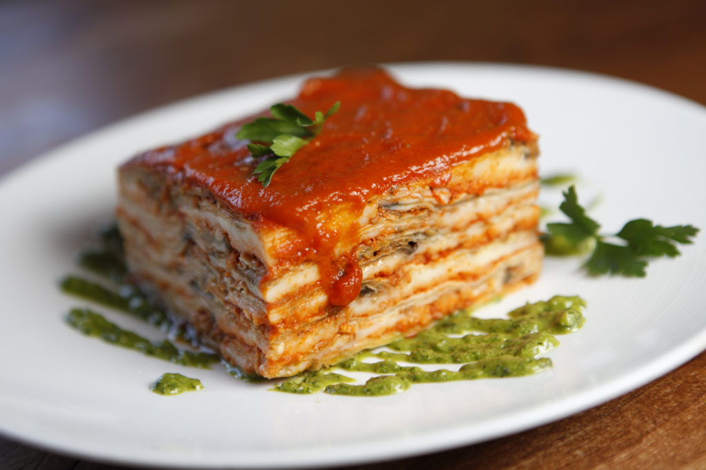 8/5/2012: D3: PC: Eggplant parmigiana at Risibisi Restaurant in Petaluma, California on Monday, July 30, 2012. (BETH SCHLANKER/ The Press Democrat)