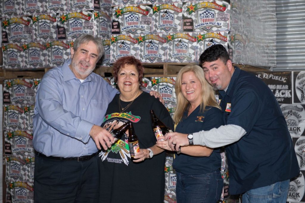 Left to right: Richard and Sandy Norgrove Sr. and Tami and Rich Norgrove of Bear Republic Brewing Company