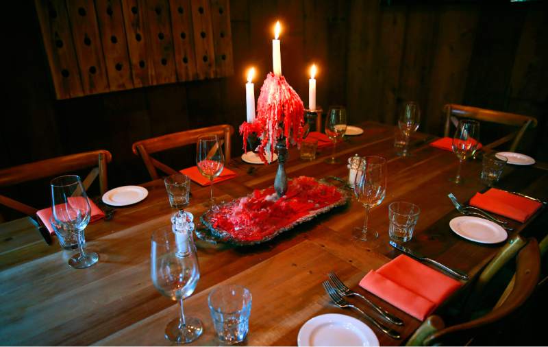 Dining gets romantic at Aventine Glen Ellen. (Connery Jay/The Press Democrat)
