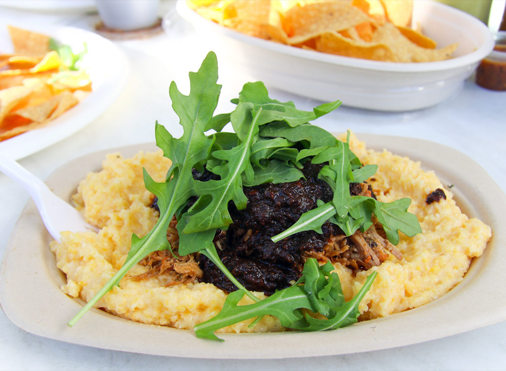 Polenta at Barrio Fresca Cocina Mexicana, a walk-up cantina that recently opened in Sebastopol’s Barlow Center. Heather Irwin/PD