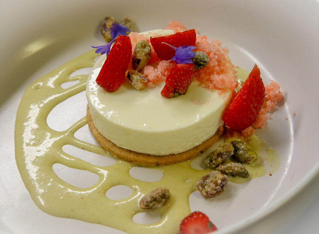 Lemon dessert with granita at Russian River Vineyards restaurant in Forestville, one of the best Sonoma County restaurant dishes of 2017. Heather Irwin/PD