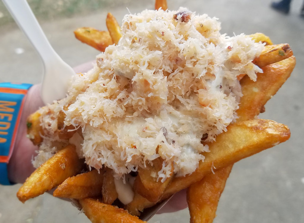 Crab fries at BottleRock in Napa (yes okay, it's Napa), one of the best Wine Country restaurant dishes of 2017. heather Irwin/PD