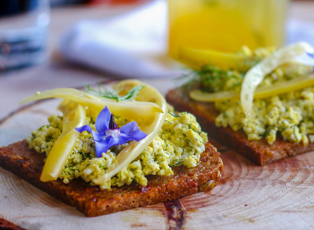 Sieved eggs on toast at Flower and Bone, one of the best Sonoma County restaurants dishes of 2017