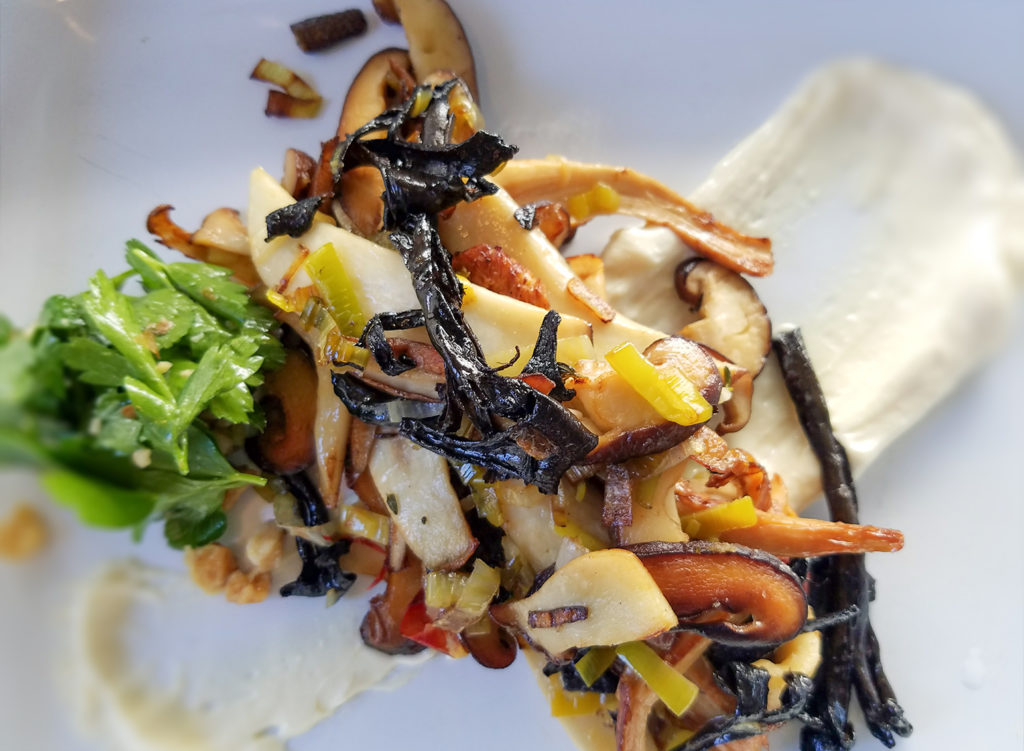 Mushroooms at Handline in Sebastopol, one of the best Sonoma County restaurant dishes of 2017. Heather Irwin/PD