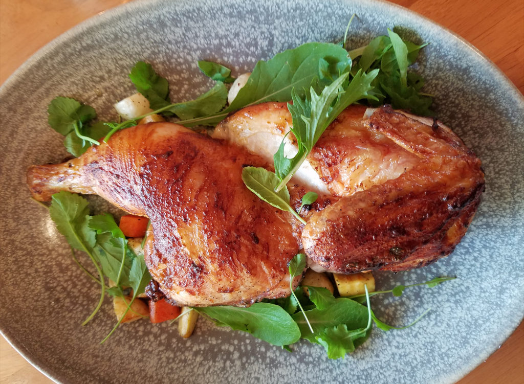 Roast chicken from Trading Post in Cloverdale, one of the best Sonoma County restaurants dishes of 2017. Heather Irwin/PD
