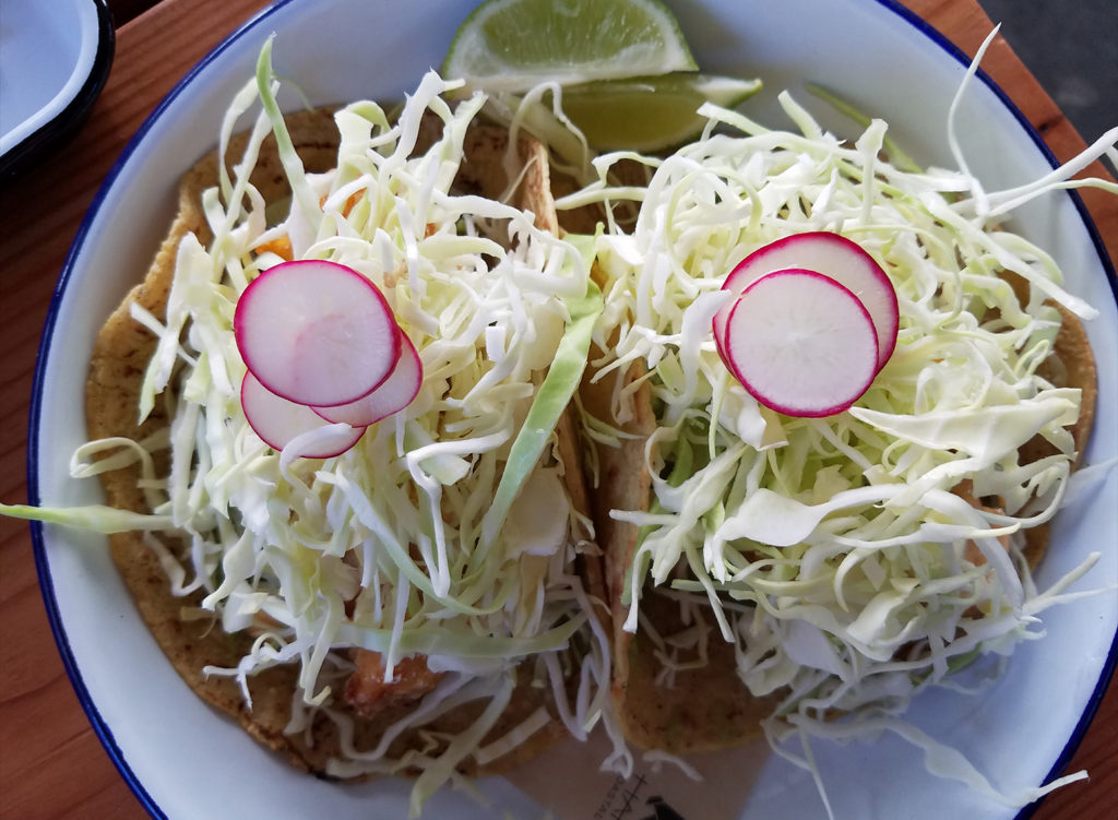 Bean tostada at Handline in Sebastopol, one of the best Sonoma County restaurant dishes of 2017. Heather Irwin/PD