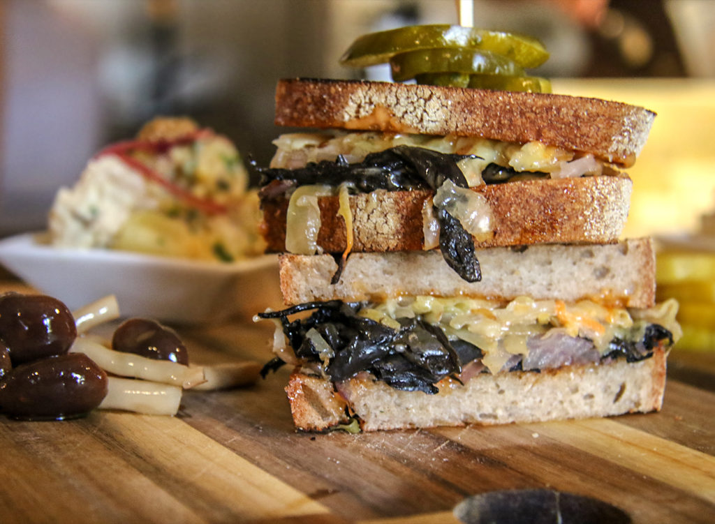 Maitake mushroom ruben at Backyard Restaurant in Forestville, one of the best Sonoma County restaurant dishes of 2017. Heather Irwin/PD