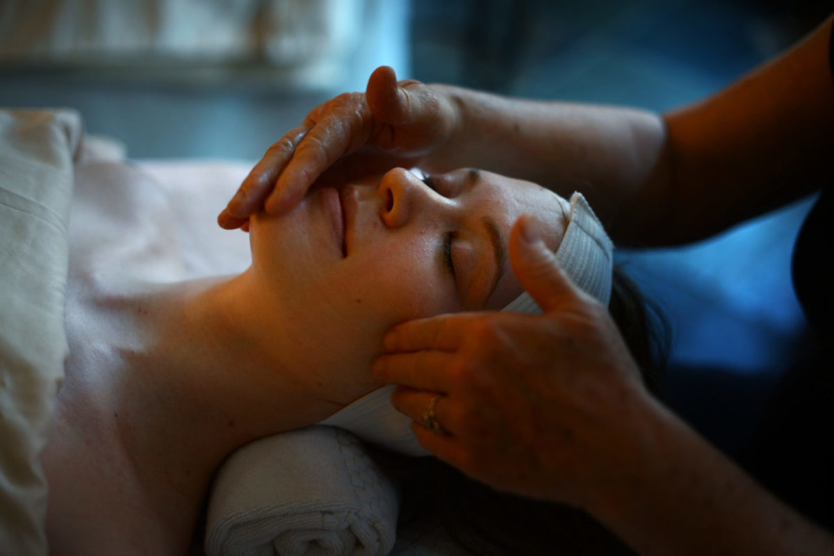 Melody Young, 21, of Santa Rosa receiving an algae facial treatment by certified message therapist Lu Anne Kelly at the Applewood Inn, Restaurant and Spa in Guerneville. March 4, 2015. (Photo: Erik Castro/for The Press Democrat)