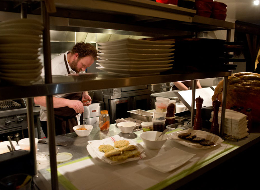 Daniel Kedan at Backyard Restaurant in Forestville. The restaurant's citrus and juniper shrub won a Good Food Award in 2018. PD File photo.
