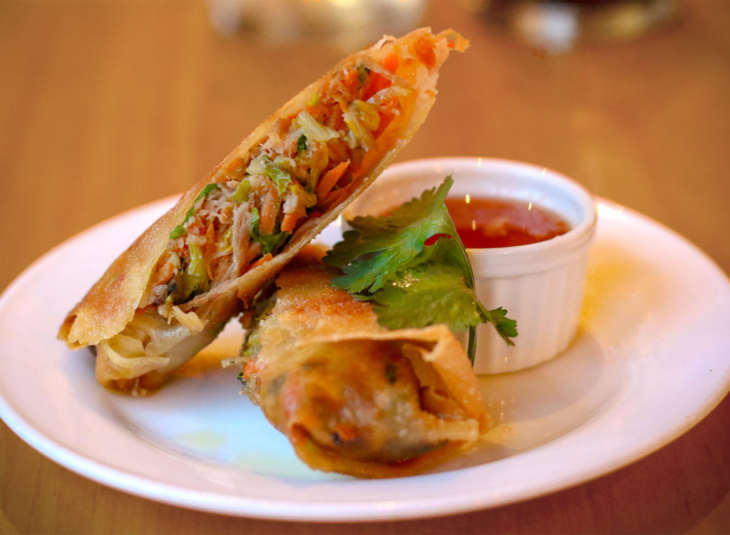Duck confit spring rolls at Salt and Stone Restaurant in Sonoma County, Kenwood. Heather Irwin/PD