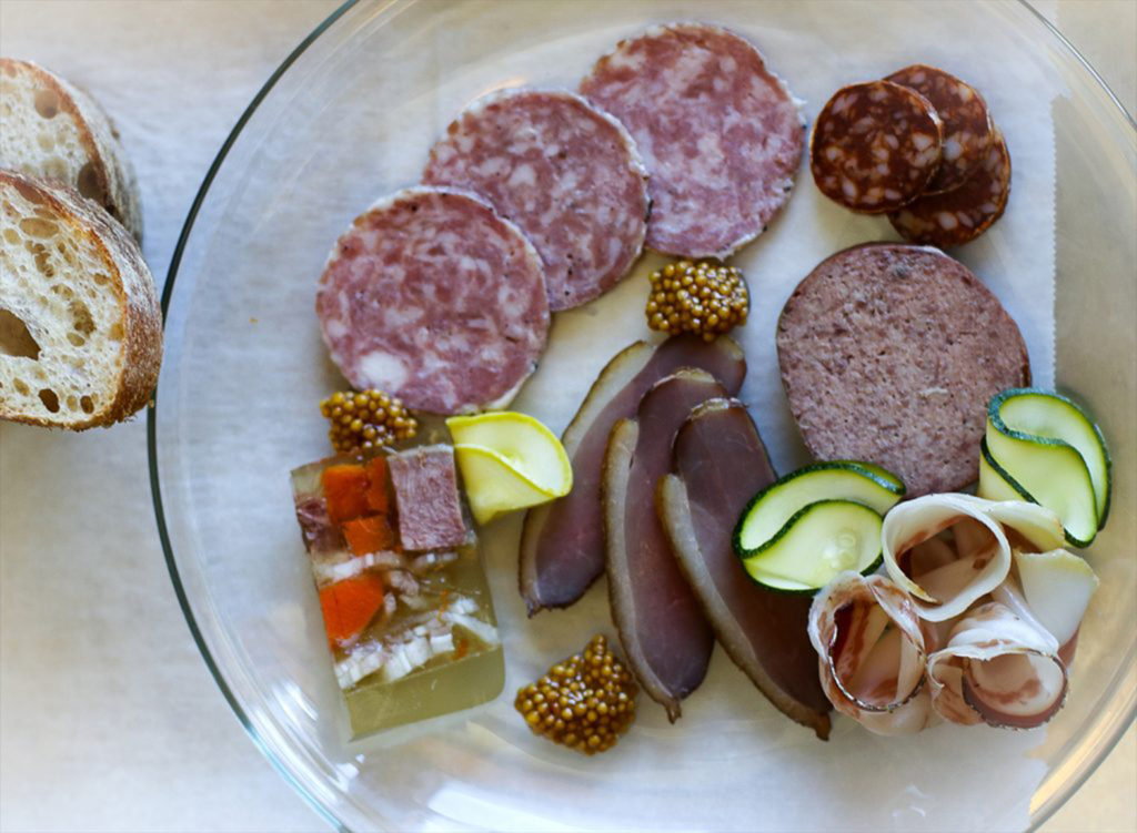 Thistle Meats salumi plates. Thistle Meats won a Good Food Award for their Mailano Salami. Heather Irwin/PD